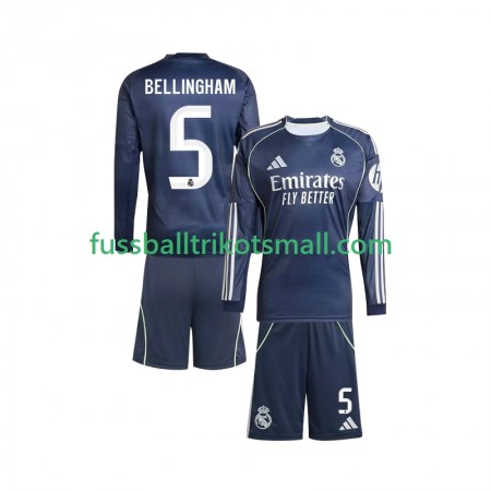 Fußballtrikots Real Madrid Jude Bellingham 5 Kinder 2025-2026 Langarm Auswärts-trikot kaufen